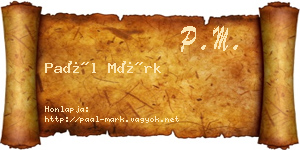 Paál Márk névjegykártya